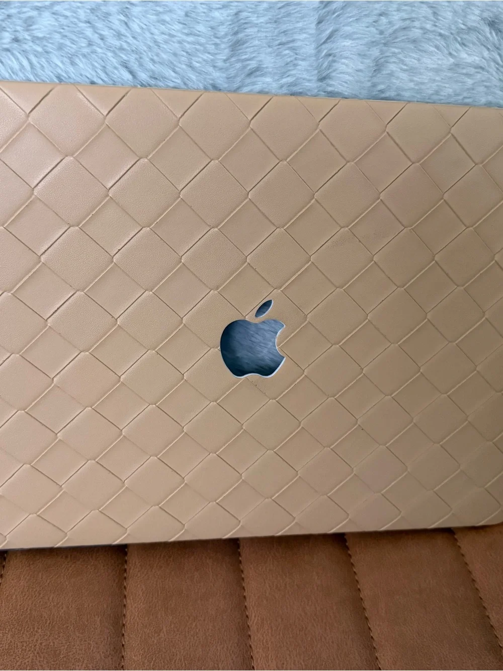 Apple Beige MacBook Air Leather Cover
